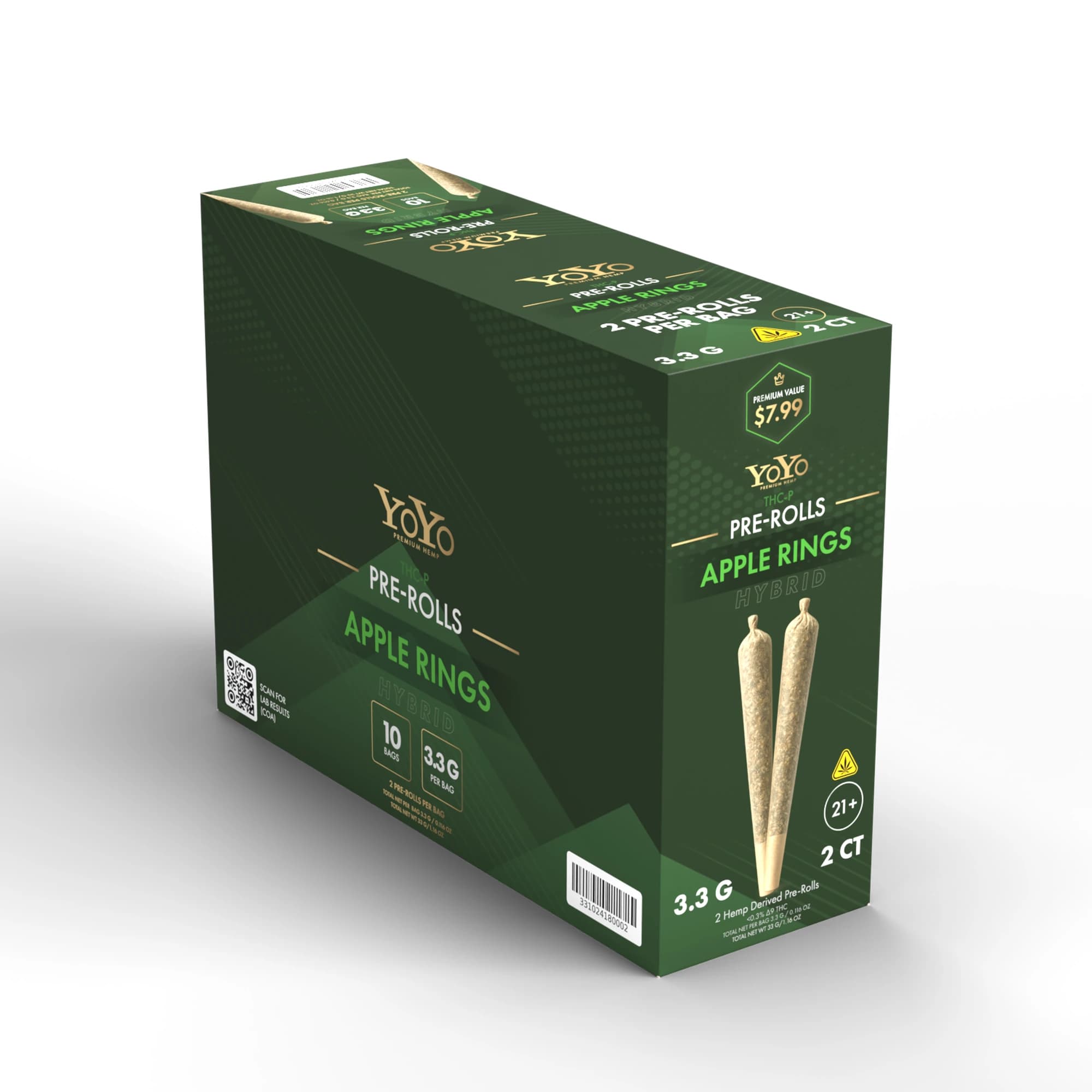 THC-P Pre-Rolls Box (10 Bags)