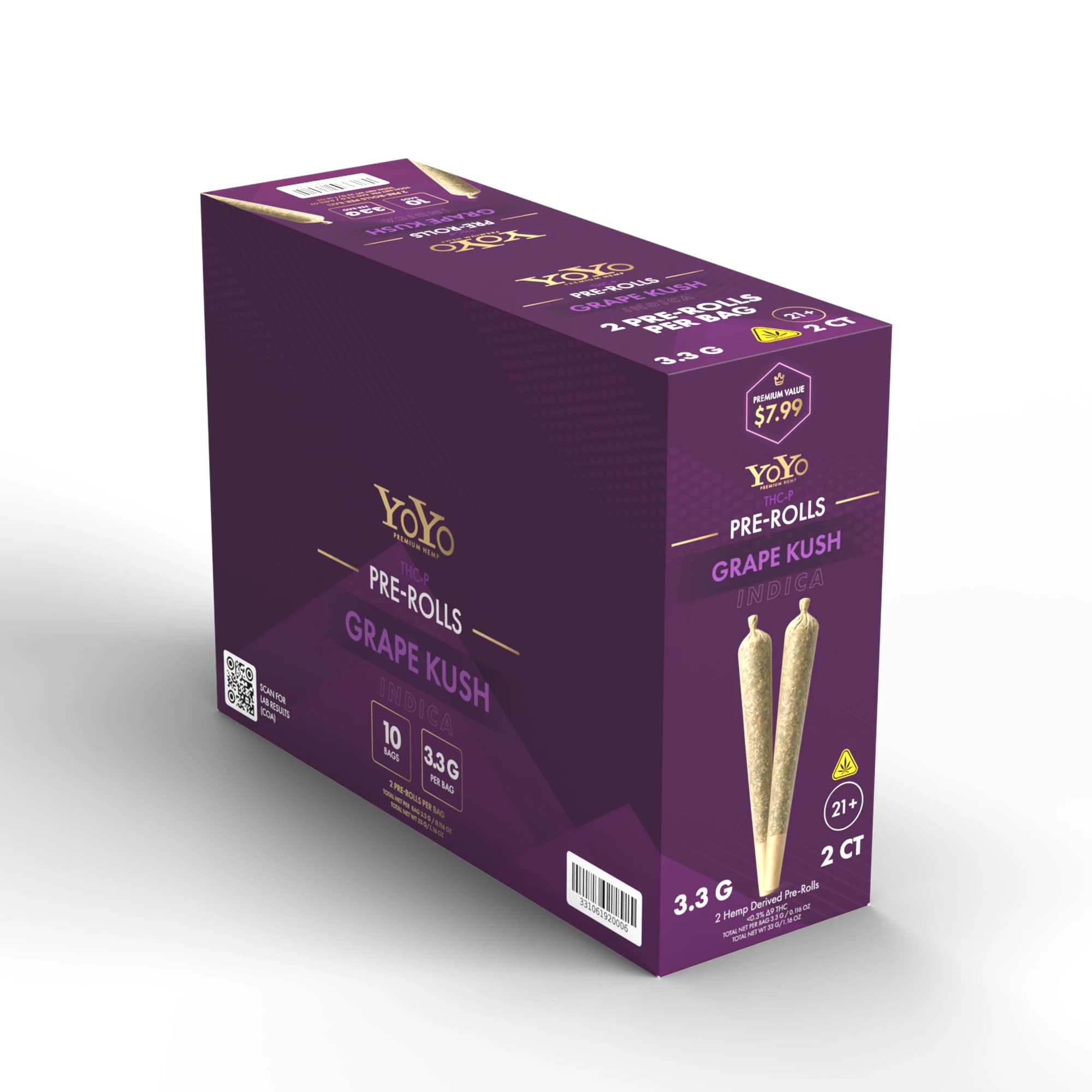 THC-P Pre-Rolls Box (10 Bags)